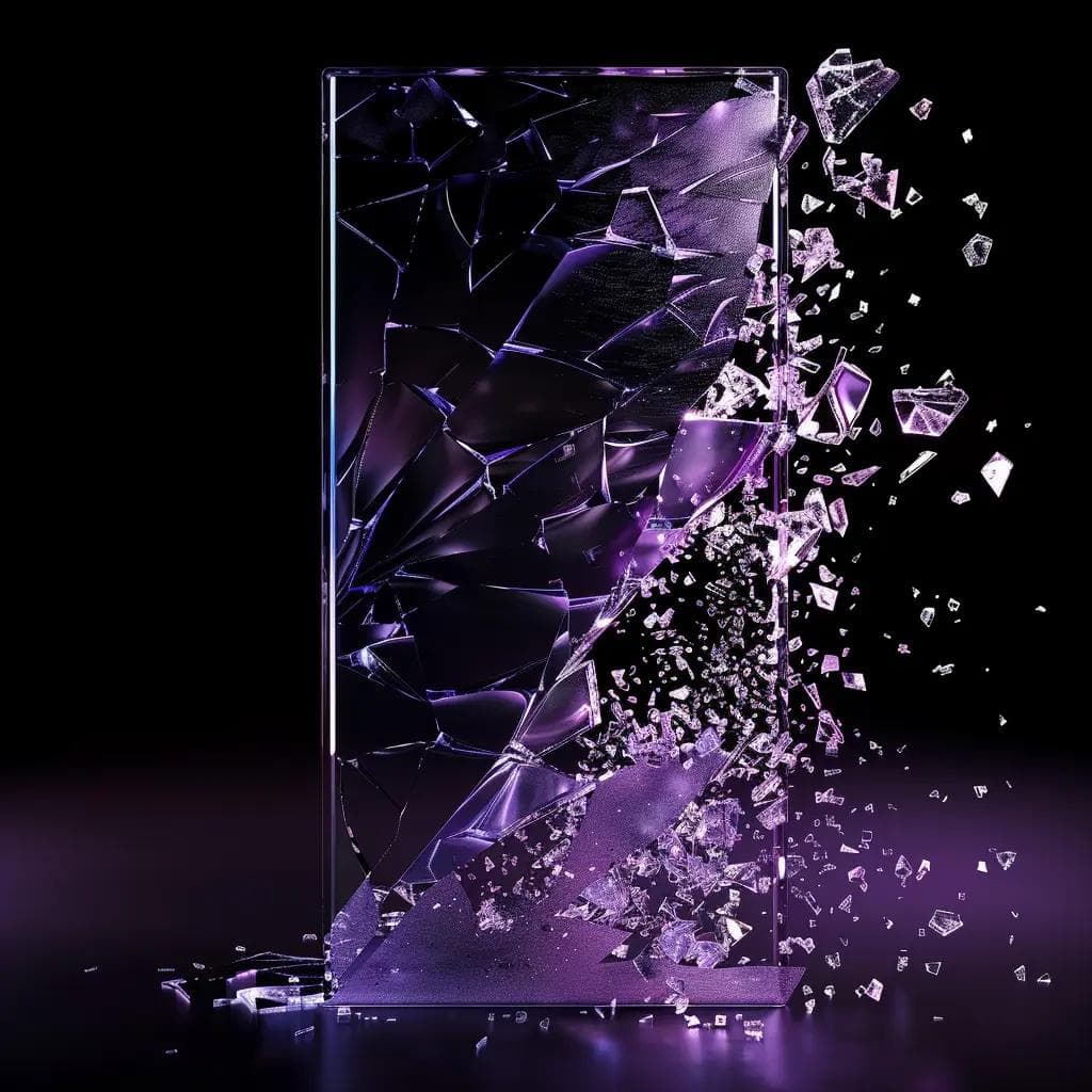 3d icon of broken glass