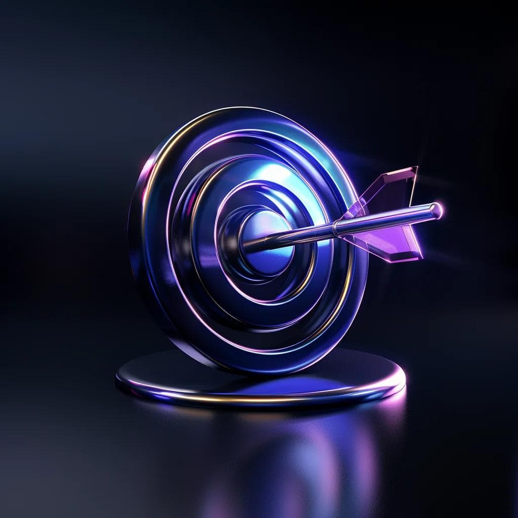 3D visualization of pristine bullseye target