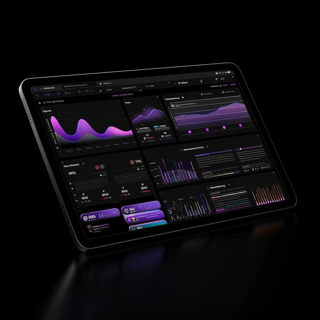 large iPad Pro in landscape orientation floating